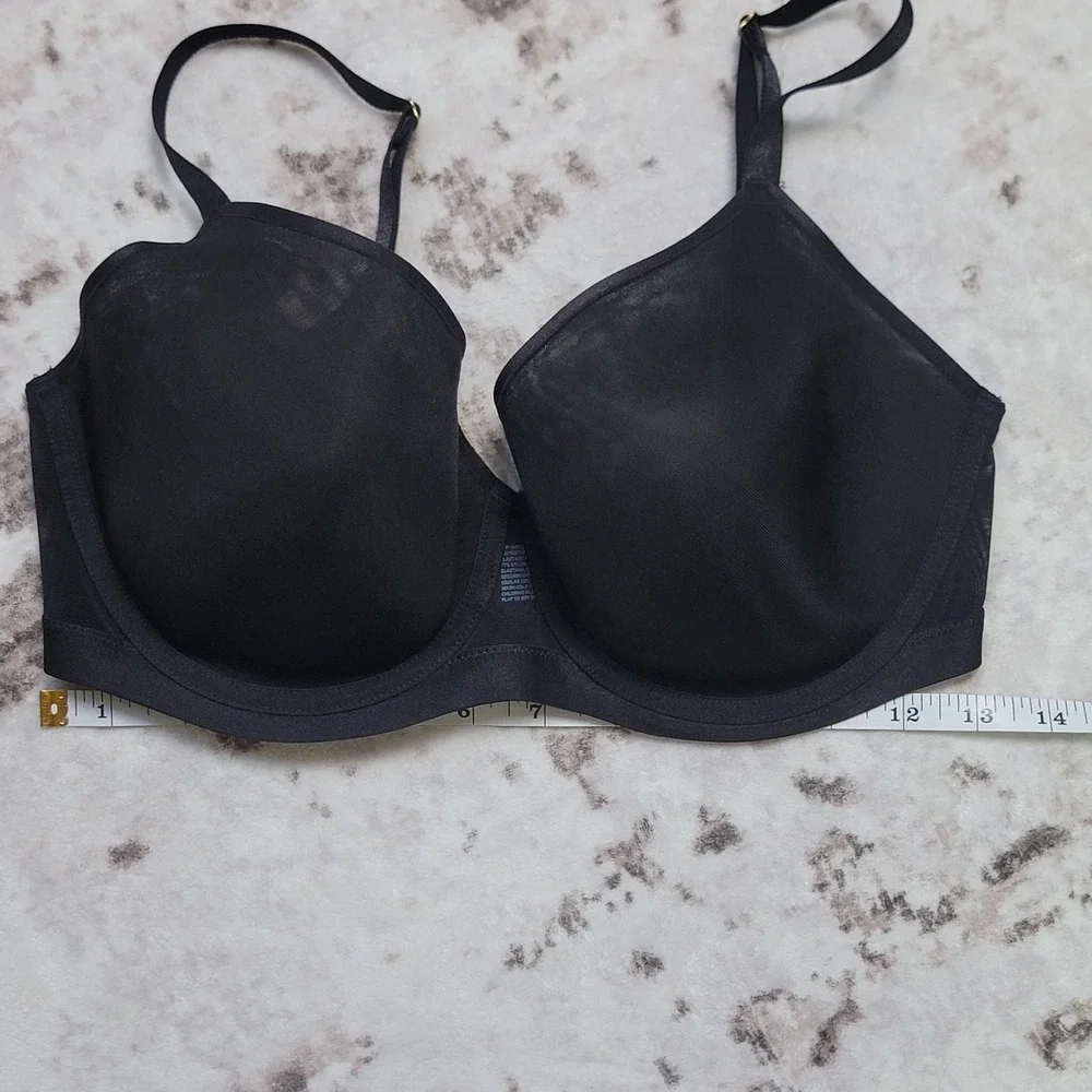 SOMA LIGHTEST LIFT SMOOTH PERFECT COVERAGE BRA BLACK SIZE 34DDD NEW SHEER